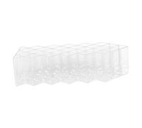 Healvian Transparent Acrylic Fish-shaped Cosmetics Storage Organizer Rack with Slots Multipurpose Makeup Holder for Lipstick Display Space-saving Vanity Storage for Home Use