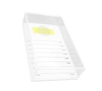 Healvian Transparent Eyelash Extension Storage Case with Seal Lid Grafting Lash Organizer for Professional Beauty Salons and Personal Use Durable Cosmetic Supplies Box White