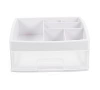 Healvian Transparent Small Drawer Type Plastic Makeup Storage Box with Multiple Compartments Practical Sundries Organizer for Desktop Space-saving Cosmetic Storage Rack Gift for Women