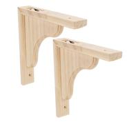Healvian Triangular Shelf Brackets 18x18cm Wall Mounted Decorative Floating Shelf Supports with Screws 2pcs for Bedroom Living Room Storage