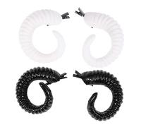 Healvian Two Pairs Sheep Horn Hair Clips Lightweight Halloween Costume Props Cosplay Accessories for Black and White Lamb Horns Hairpin Comfortable and Unique Design