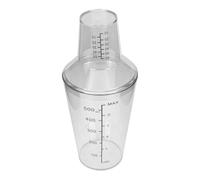 Healvian Two-Stage Drinks Shaker 500ml PC Milk Tea Mixing Cup with Scale Creative Comfortable Grip Bar Cocktail Shaker for Professional Bartenders and Amateur People