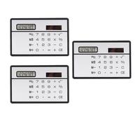 Healvian Ultra Thin Solar Pocket Calculator Mini Portable Digital Input Handheld Calculator Lightweight Plastic Design for School and Office Use