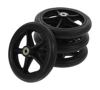 Healvian Universal Wheelchair Front Wheel 4Pcs Pack 7 Inch Solid Replacement Wheels for Outdoor Use