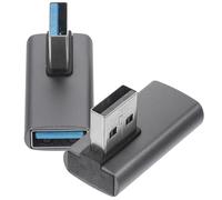 Healvian USB 3.0 Male to Female Right Angle Adapter with 90-degree Aluminum Alloy Design USB A Lightweight and Easy to Operate 2pcs for Laptop and Power Bank Data Transfer
