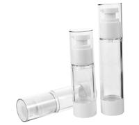 Healvian Vacuum Lotion Bottle Set 3pcs 2x 30ml 1x 50ml Refillable Travel Bottles White Pump Head for Cosmetics Shampoo Toiletries Storage
