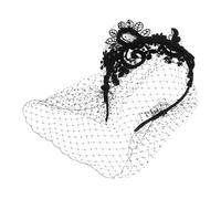 Healvian Veil Headband Mesh Veil for Tea Party Accessory Bridal Fascinator Retro Hair Hoop Wedding Headpieces Flapper Style Fascinator