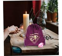 Healvian Velvet Drawstring Storage Bag with Rune Pattern Multi Purpose Jewelry Pouch for Tarot Cards Trinkets Cosmetics Gift Wrap Portable Small Item Organizer with Easy Close Design