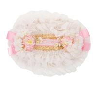 Healvian Victorian Lolita Headpiece Rattan Sun Shield Hat for Wide Brim Floral Bonnet with Adjustable Lace Bows Handmade Breathable Straw for Tea Party and Garden Holidays