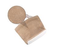Healvian Vintage Beige Woven Bag for Women Hand Held Storage Basket Chic Summer Beach Tote for Party Shopping Hiking with Fine Workmanship and Multi Use Pouch