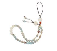 Healvian Vintage Chinese Style Phone Beaded Chain Lanyard with Synthetic Material Practical Phone Strap for Musics Player Unique Retro Design Suitable for Daily Use