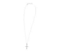 Healvian Vintage Cross Pendant Necklace with Zircon Inlay European-style Religious Jewelry for Women and Elegant Minimalist Design for Parties and Daily Wear