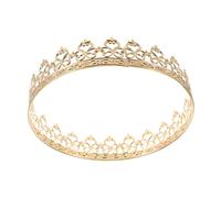 Healvian Vintage Gold Metal King Crown for Men, Regal Medieval Prince Costume Headwear, Lightweight Royal Cosplay Party Tiara for Halloween and Theater