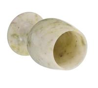 Healvian Vintage Jade Goblet Cup Temperature Insulation and Collectible Feature, Antique Chalice Style for Baptism Party and Special Ceremonies, Artistic Elegance Drinkware