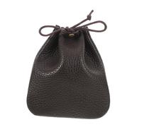 Healvian Vintage Leather Drawstring Pouch Change Wallet for Men Women Durable Coin Storage Bag with Secure Closure Symbolic Luck Everyday Use and Festive Occasions