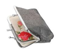Healvian Vintage Mini Coin Purse Women's Small Pouch for Change Kiss Lock Clutch Buckle for Parties Evening Outfits