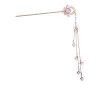 Healvian Vintage Purple Chinese Hairpin for Women Traditional Hanfu Hair Chopsticks with Tassels Decorative Hair Accessory and Elegant Cultural Styling