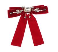 Healvian Vintage Rhinestone Bow Brooch Pin Black Collar Bowtie for Women Elegant Lapel Jewelry Accessory Party Scarf Decoration Classic Victorian Style
