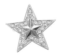 Healvian Vintage Star Brooch Pin with Rhinestones Alloy Corsage Accessory for Clothes Compact and Glamorous Decorative Badge for Cardigans Shawls and Suits Versatile Fashion Jewelry for