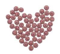 Healvian Volcanic Lava Rock Diffuser Beads 6mm Deep Red Natural Stone Aromatherapy Scent Diffuser Beads for Essential Oils Car Air Freshener and DIY Jewelry Making