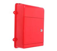 Healvian Wall Mount Lockable Mailbox Modern Design with Secure Lock and Rainproof Plastic Storage Box Letter Box Stylish Red Charging Storage for Office and Home Use