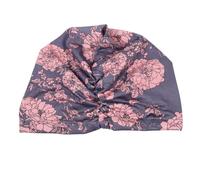 Healvian Warm Double-layered Sleeping Turban Hat for Women, Breathable Grey Satin-lined Headwrap, Comfortable Chemotherapy Hair Cover for Sleep and Cold Weather