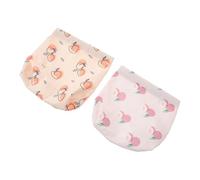 Healvian Waterproof Small Makeup Bags 2pcs Mini Portable Cosmetics Pouches with Snap Closure for Travel Outdoor Use, Cute Printed Coin and Lipstick Organizer Set (Milk Apricot + Peach