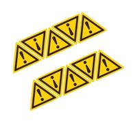 Healvian Waterproof Yellow Triangle Warning Sticker Pack of 10 Adhesive Safety Labels with Black Words for Outdoor Hazardous Zones