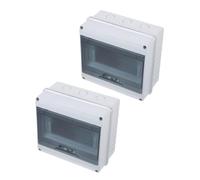 Healvian Weatherproof Power Distribution Box with Ip65 Protection, Robust Abs and PC Material, Window and Din Rail, Suitable for Residential Settings and Hospitals, Outdoor Electrical