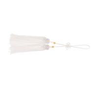 Healvian White Fabric Martial Arts Tassel for Taichi Training and Stage Use, Elegant Decorative Design with Traditional Flair, Resists Fading and Wear, Martial Arts Accessory
