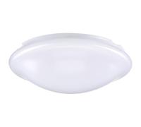 Healvian White Round Plastic Ceiling Light Shade Minimalist Contemporary Design Space-Saving Ceiling Mounted Installation Light Cover for Bedroom