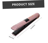 Healvian Wireless Hair Straightener Curler in Rose Gold Adjustable Temperature Styling Iron for Sleek Straight Hair and Polished Curls Portable Rechargeable Travel Tool for Women