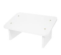 Healvian Wood Step Stool Beautiful Natural Wood Texture Upright Sitting Posture Foot Stool Small Ergonomic Seating White Footrest Seat for Home Under Table Use