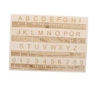 Healvian Wooden Braille Alphabet Tracing Board Educational Letter Number Tactile Learning Tool for Blind Beginners Montessori Teaching Aid for Braille Literacy