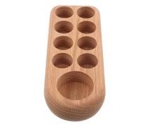 Healvian Wooden Essential Oil Display Rack Slots Solid Wood Storage Organizer for Bottles Perfumes Nail Polish for Home Desk Bathroom Vanity Use