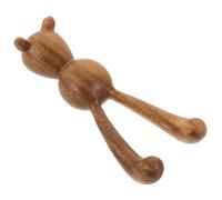 Healvian Wooden Gua Sha Facial Massage Stick Bunny Shape, Natural Sandalwood Trigger Point Massager for Chin Lift Neck and Eye Acupoint Relaxation, Handheld Stress Relief Tool for Face and Body