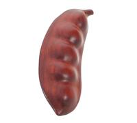 Healvian Wooden Hand Exercise Ball Pea Shape Hand Strengthening Massage Tool for Elderly Single Red Sandalwood Relaxing Roller for Keychain and Stress Relief
