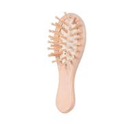Healvian Wooden Paddle Hair Brush Cushion for Scalp Massage Ergonomic Design for Comfortable Detangling Mini for Home and Hotel Use