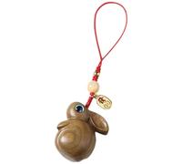 Healvian Wooden Rabbit Phone Pendant with Strap for Easy Attachment Multi-purpose Decoration on Clothing and Phone Case