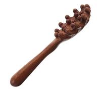 Healvian Wooden Scalp Massager Comb Traditional Indian Head Massage Tool Natural Sandalwood Ergonomic Design for Home Office Travel