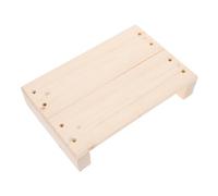 Healvian Wooden Step Stool for Kids and Adults Non-slip Foot Rest Bench for Living Room and Office Black Foot Stool with 4 Stickers