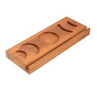 Healvian Wooden Tarot Card Holder Stand with Moon Carvings Multi-function Tarot Card Rack Made of Sturdy Wood Slots to Display and Store and Crystal Display