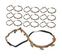 Healvian Woven Wreath Headpiece Hair Accessory 20pcs with Realistic Leaf Design Natural Touch Party Headband for Women Costume Decorative Hairband Craft Supplies