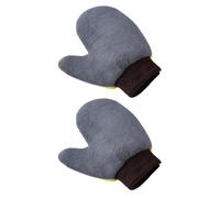 HEANUJJ 1 Pair Coral Fleece Car Wash Mitts for Paint Body and Window, Double-sided Gloves for Auto Interior and Exterior Detailing, Easy to Clean and Dry, Suitable for House Cleaning