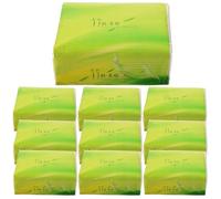 HEANUJJ 10 Packs Bamboo Pulp Paper Practical Napkin Outdoor Extraction Type Papers Natural Bamboo Pulp Material Light Yellow for Bar and Hotel Use