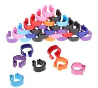 HEANUJJ 100pcs Plastic Bird Leg Bands for Pigeon and Small Chicken, Lightweight Foot Rings for Easily Identifying Similar Looking Birds, Reusable and Easy to Store Poultry Rings