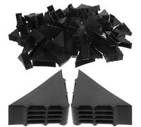 HEANUJJ 100pcs Plastic Corner Protectors for Picture Frames, Compact and Easy to Store, Black Frame Corner Guards 50x50x18mm, for Artwork, Mirrors and Safe Packaging