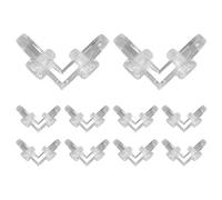HEANUJJ 10pcs Acrylic L-Shaped Corner Brackets with Right Angle Support, Thickened Design for Easy Installation, Practical Use for Kitchen Cabinets and Display Boxes