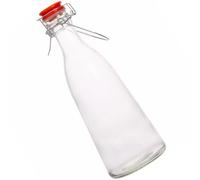 HEANUJJ 1100ml Swing Glass Bottle with Leak-proof Cover and Thickened Glass Material, Easy to Carry Swing Top Bottle for Storing Tea and Liquids, for Entertaining Friends and Guests