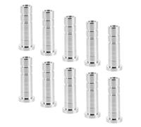 HEANUJJ 12pcs Aluminum Arrow Inserts for 6mm Shafts, Lightweight and High Strength Metal Threaded Base for Arrow Tips, for Target Practice and Training